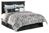 Maribel King/California King Panel Headboard Bed with Mirrored Dresser, Chest and 2 Nightstands in Black from Ashley - Luna Furniture