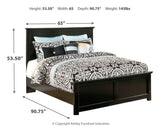 Maribel Queen Panel Bed with Dresser in Black from Ashley - Luna Furniture