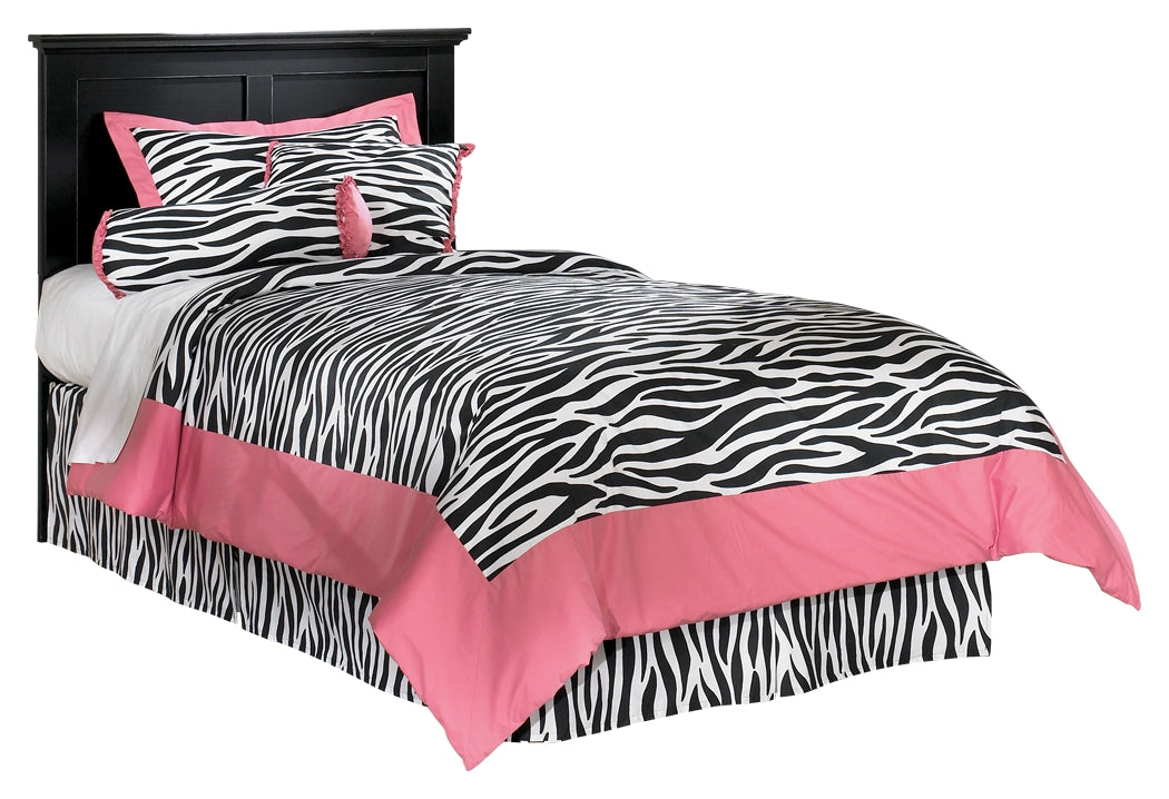 Maribel Twin Panel Headboard Bed with Dresser in Black from Ashley - Luna Furniture