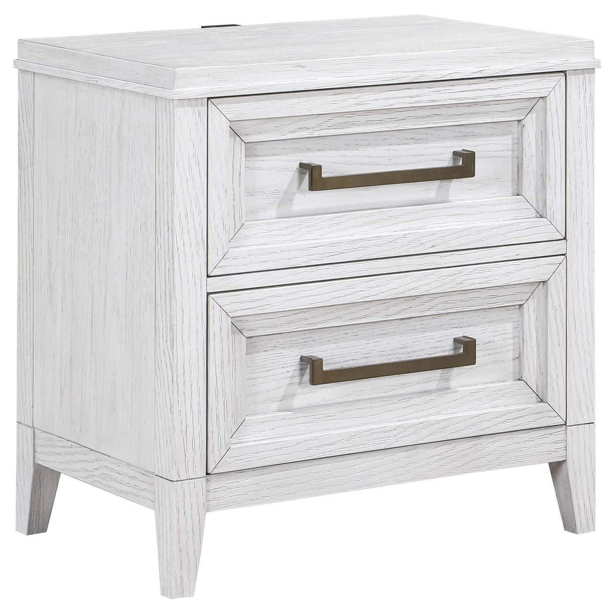 Marielle 2-drawer Nightstand Bedside Table Distressed White from Coaster - Luna Furniture