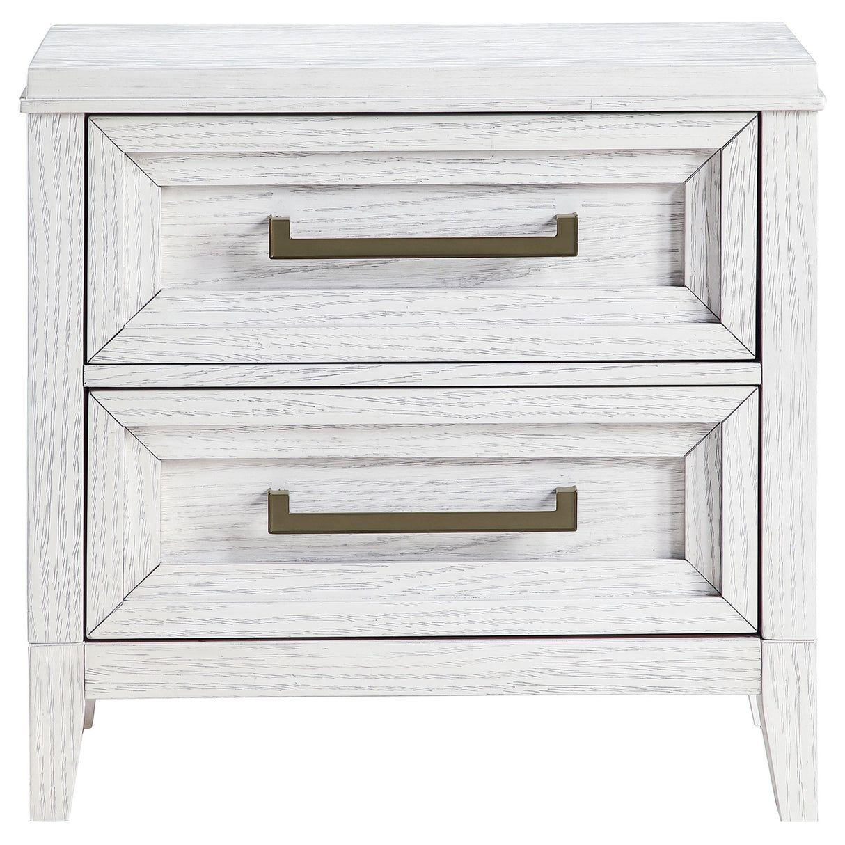 Marielle 2-drawer Nightstand Bedside Table Distressed White from Coaster - Luna Furniture