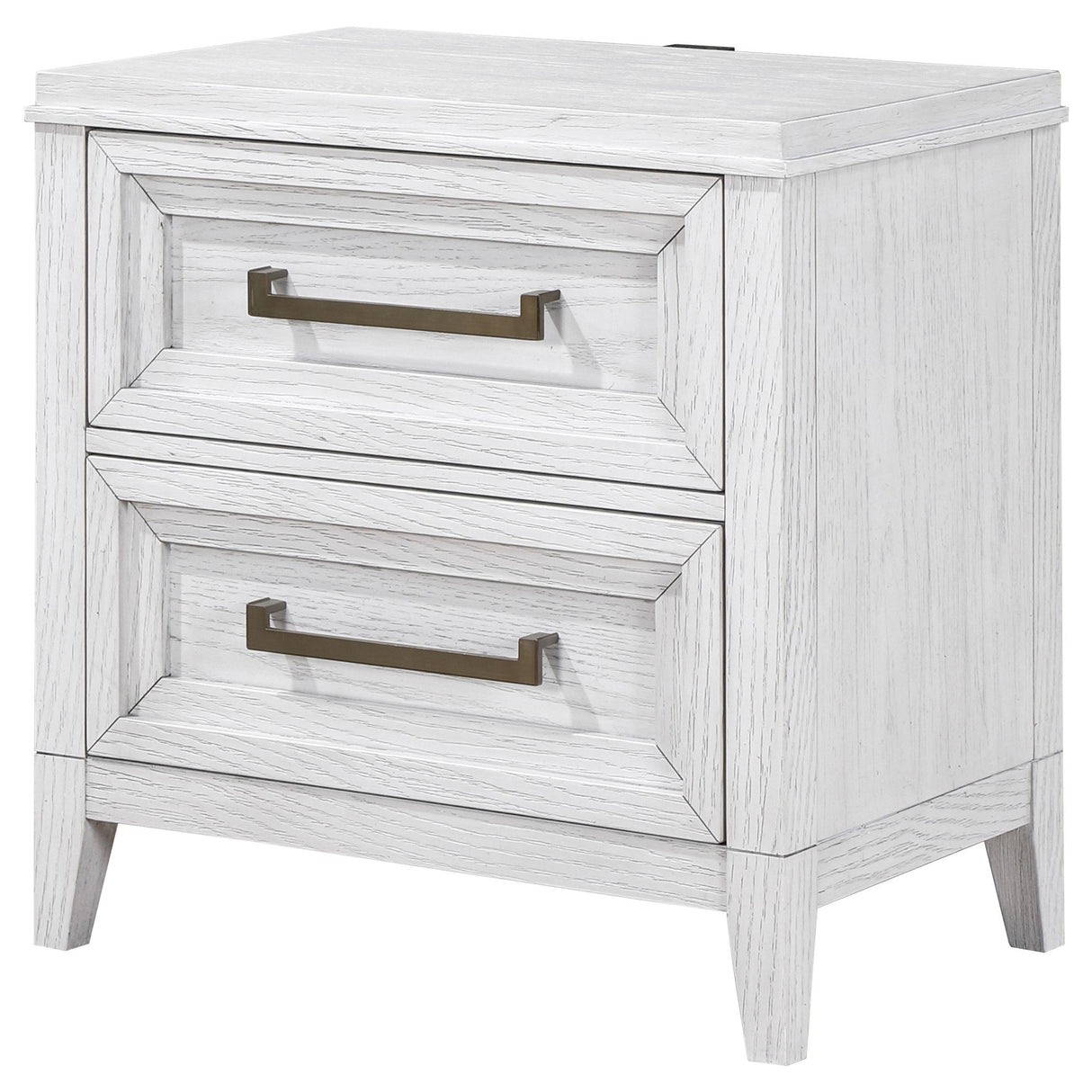 Marielle 2-drawer Nightstand Bedside Table Distressed White from Coaster - Luna Furniture