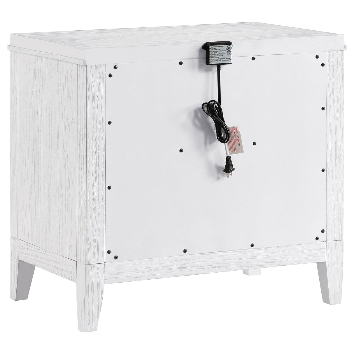 Marielle 2-drawer Nightstand Bedside Table Distressed White from Coaster - Luna Furniture