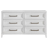 Marielle 6-drawer Bedroom Dresser Distressed White from Coaster - Luna Furniture