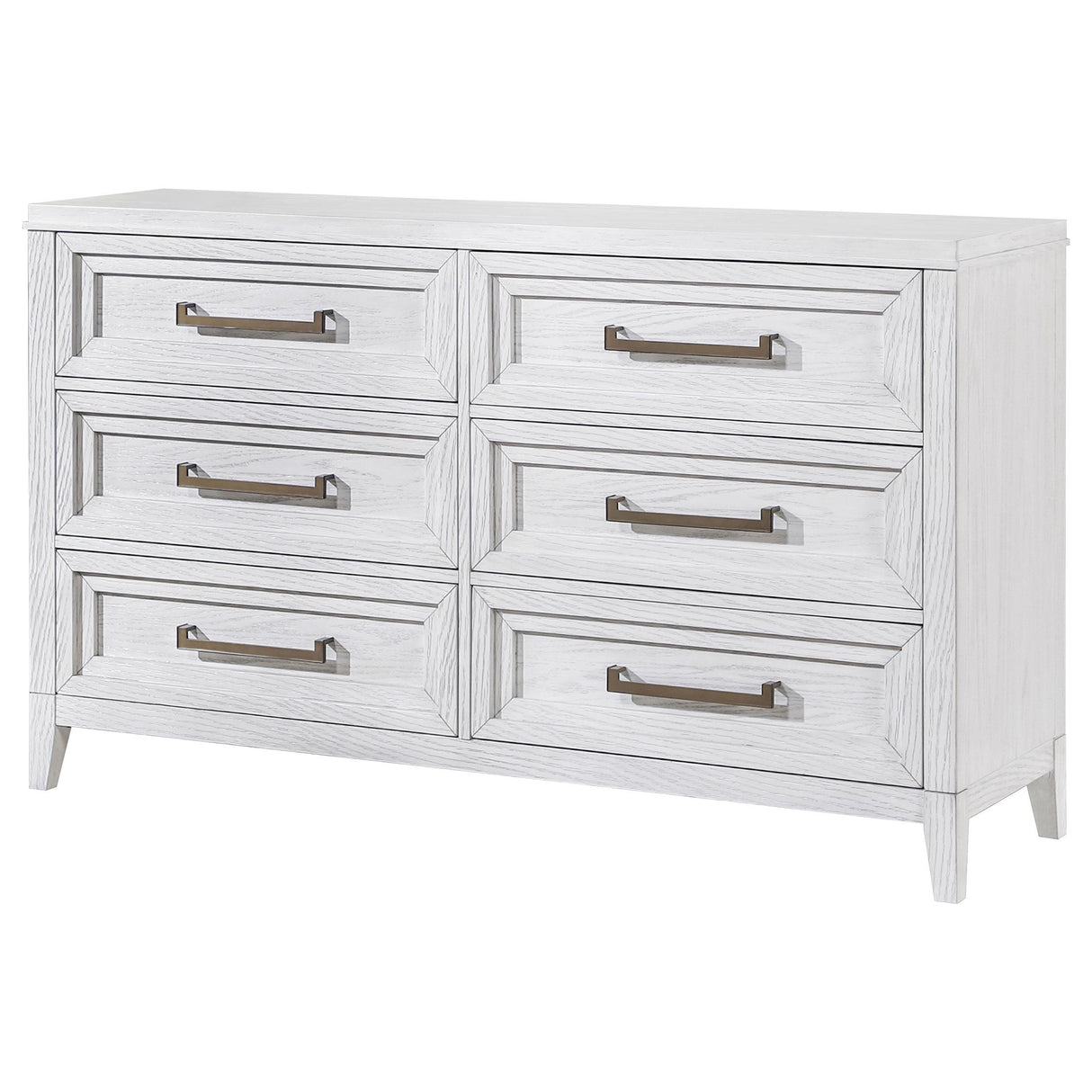 Marielle 6-drawer Bedroom Dresser Distressed White from Coaster - Luna Furniture