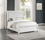 Marielle California King LED Panel Bed Distressed White from Coaster - Luna Furniture