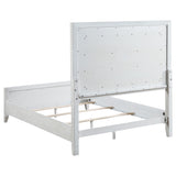 Marielle California King LED Panel Bed Distressed White from Coaster - Luna Furniture