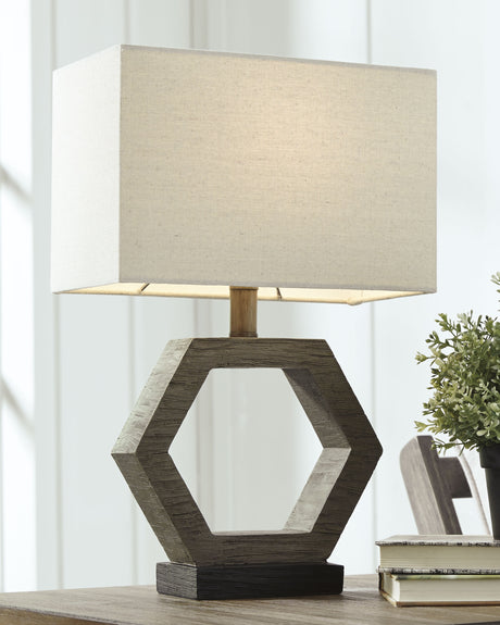 Marilu 2-Piece Table Lamp Set in Gray/Brown from Ashley - Luna Furniture