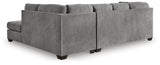 Marleton 2-Piece Sectional with Ottoman in Gray - PKG015811