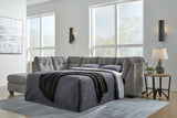 Marleton 2-Piece Sleeper Sectional with Ottoman in Gray - PKG015812