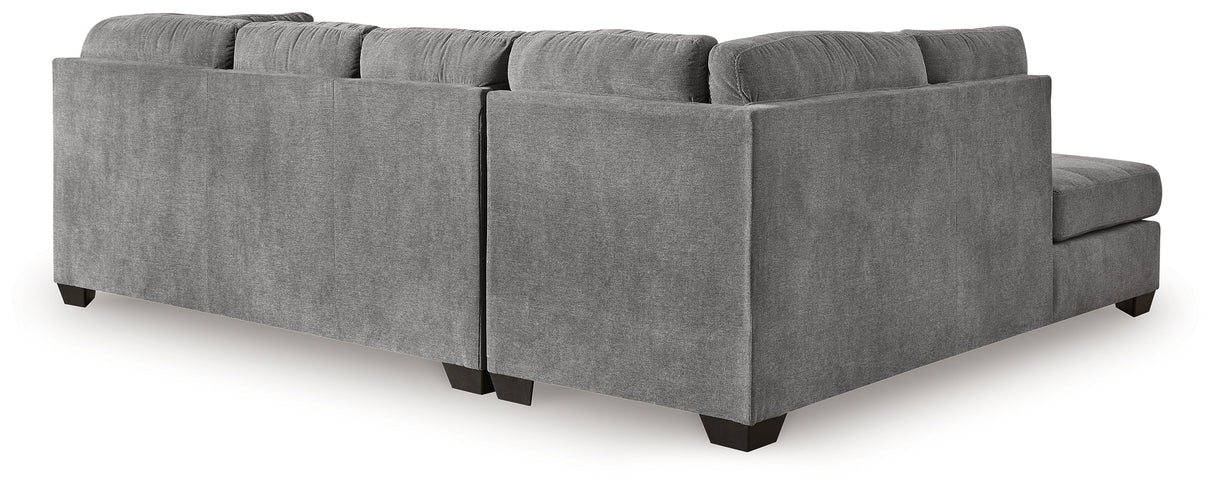 Marleton 2-Piece Sleeper Sectional with Ottoman in Gray - PKG015812