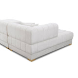 Marlow Ivory Velvet U Shape Corner Sofa - CSC03001002