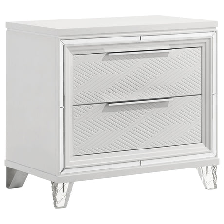 Marmore 2-drawer Nightstand Bedside Table White from Coaster - Luna Furniture