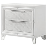 Marmore 2-drawer Nightstand Bedside Table White from Coaster - Luna Furniture