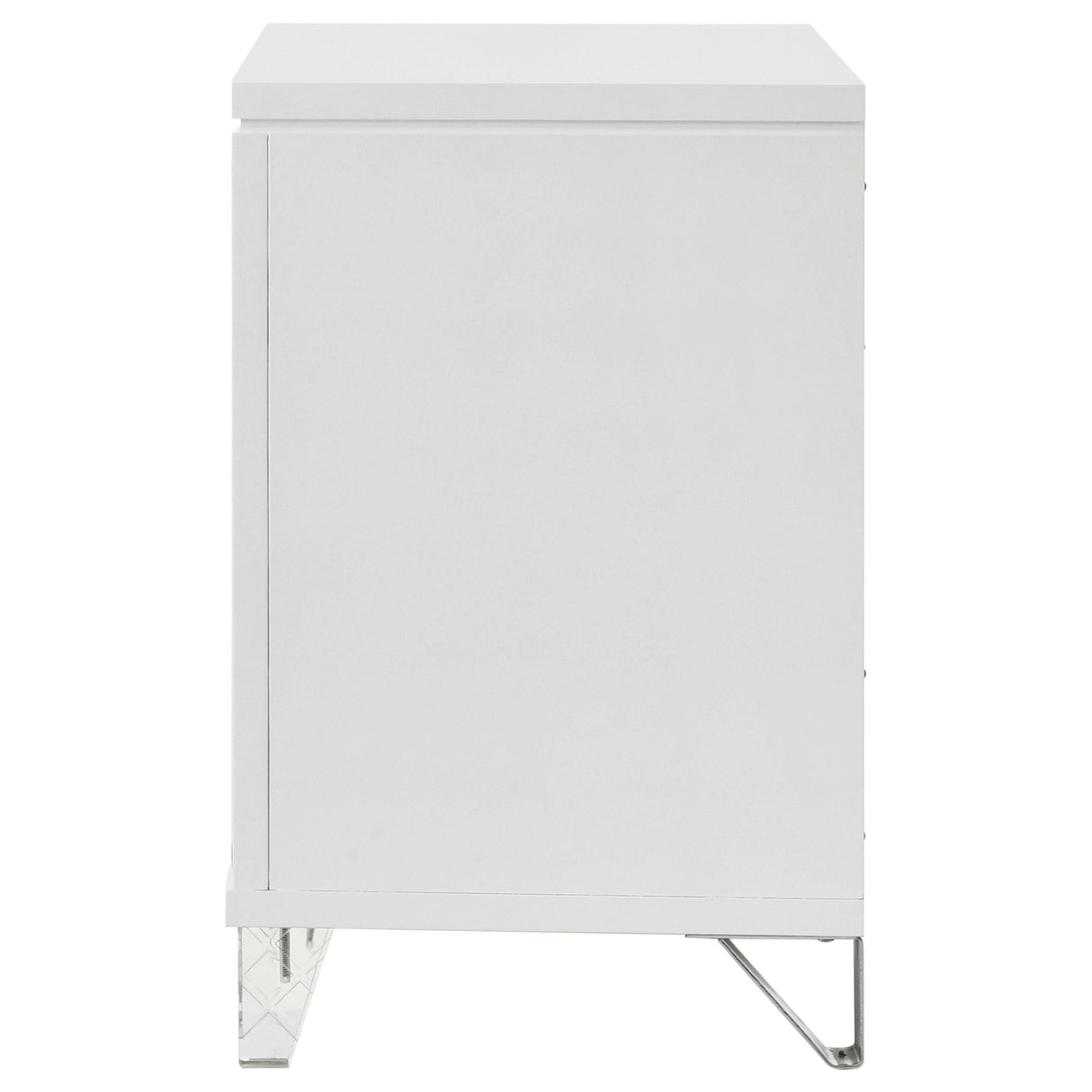 Marmore 2-drawer Nightstand Bedside Table White from Coaster - Luna Furniture