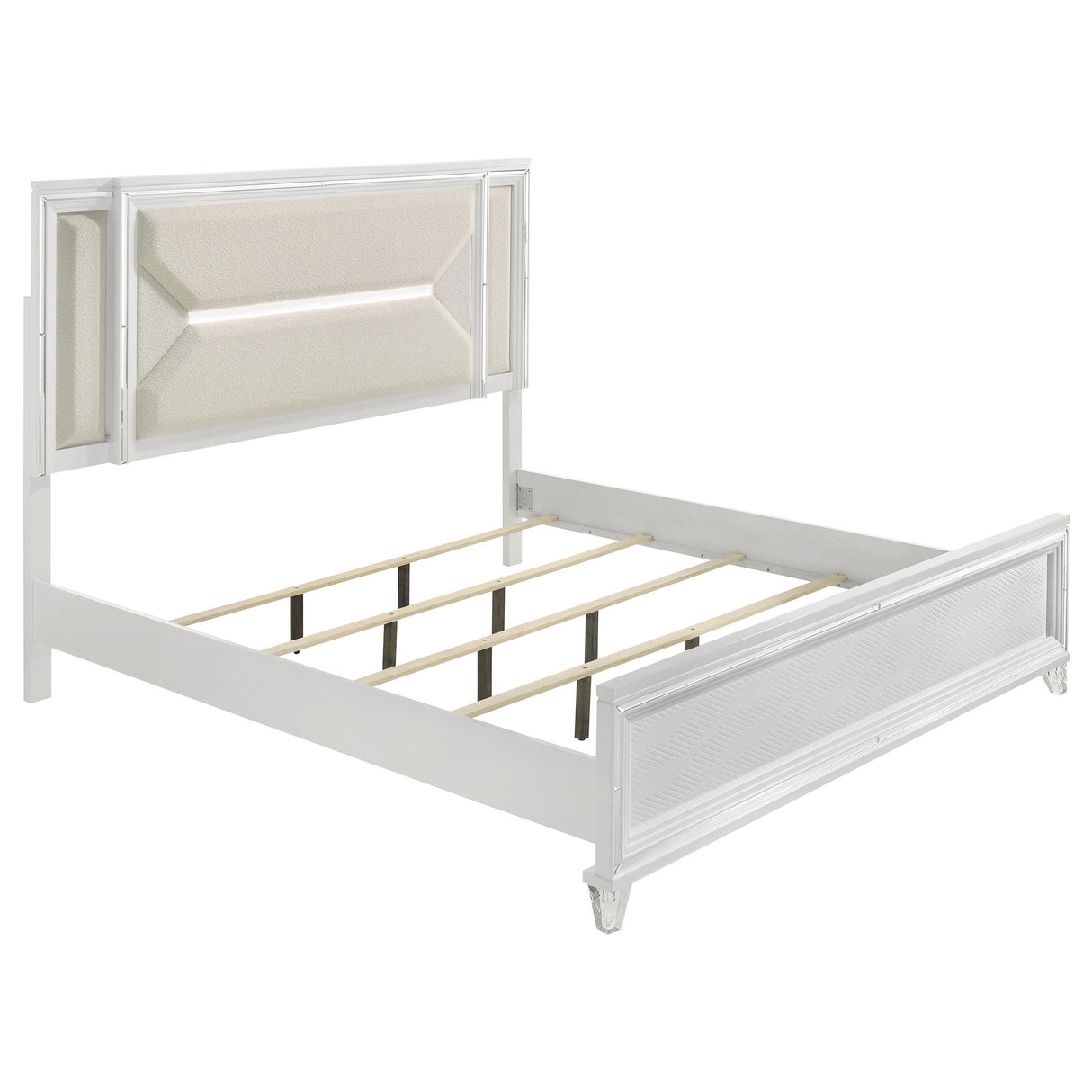 Marmore White 4-Piece California King Bedroom Set from Coaster - Luna Furniture