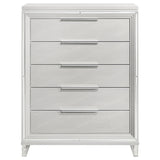 Marmore 5-drawer Bedroom Chest of Drawers White from Coaster - Luna Furniture