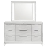 Marmore 9-drawer Dresser and LED Mirror White from Coaster - Luna Furniture