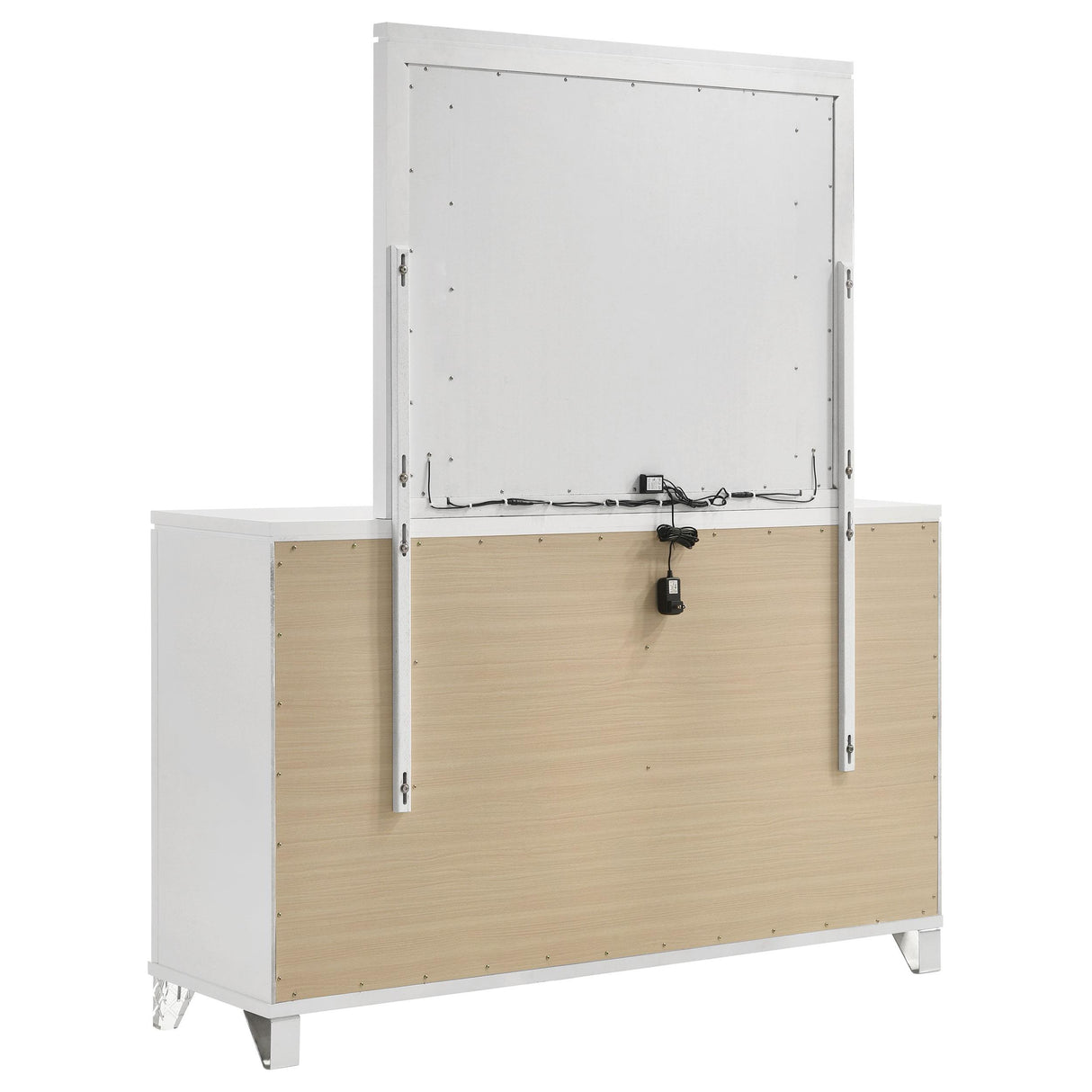 Marmore 9-drawer Dresser and LED Mirror White from Coaster - Luna Furniture