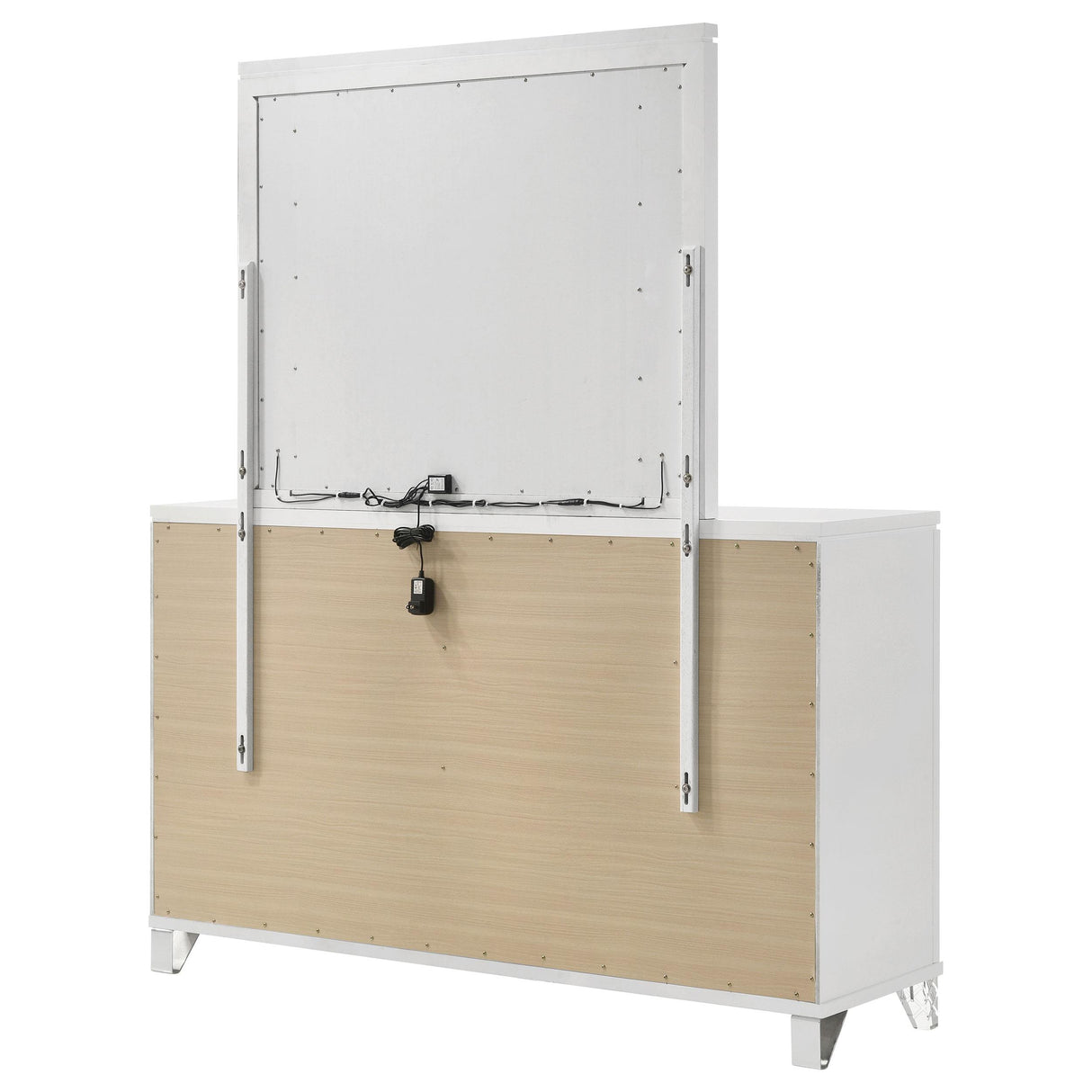 Marmore 9-drawer Dresser and LED Mirror White from Coaster - Luna Furniture