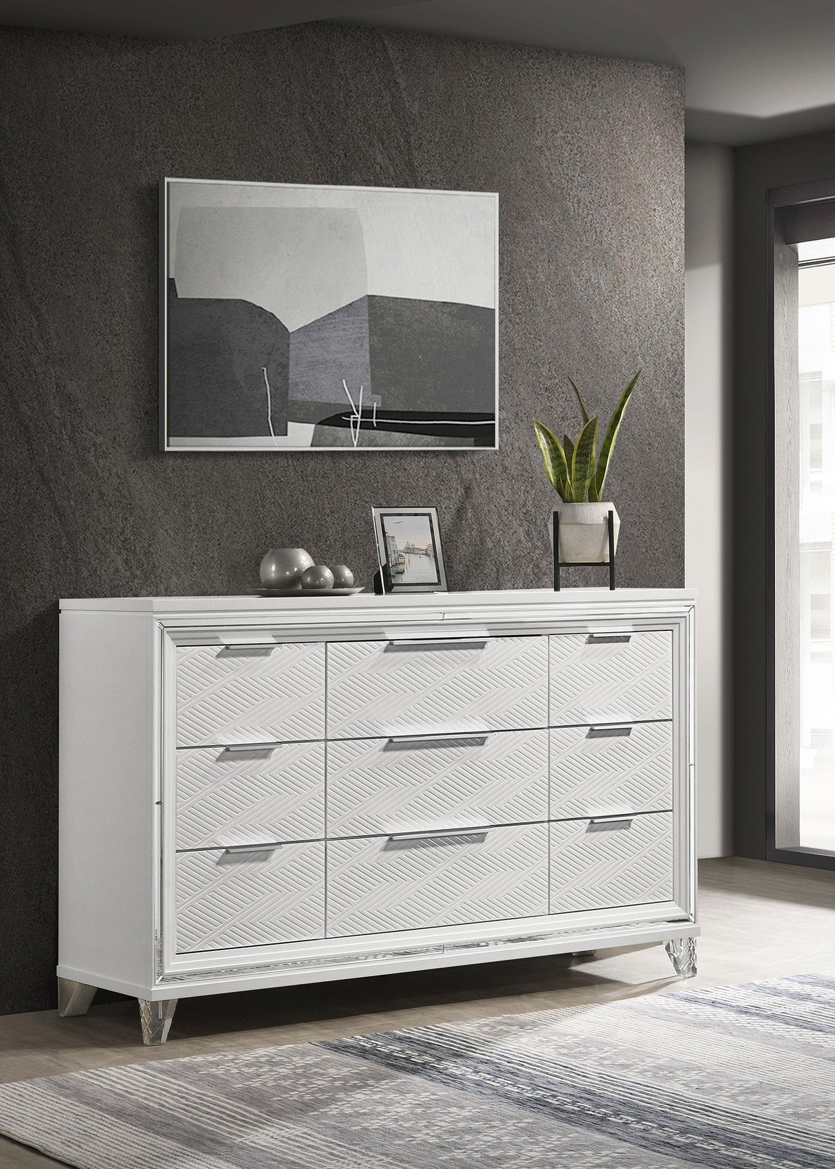 Marmore 9-drawer Dresser Cabinet White from Coaster - Luna Furniture