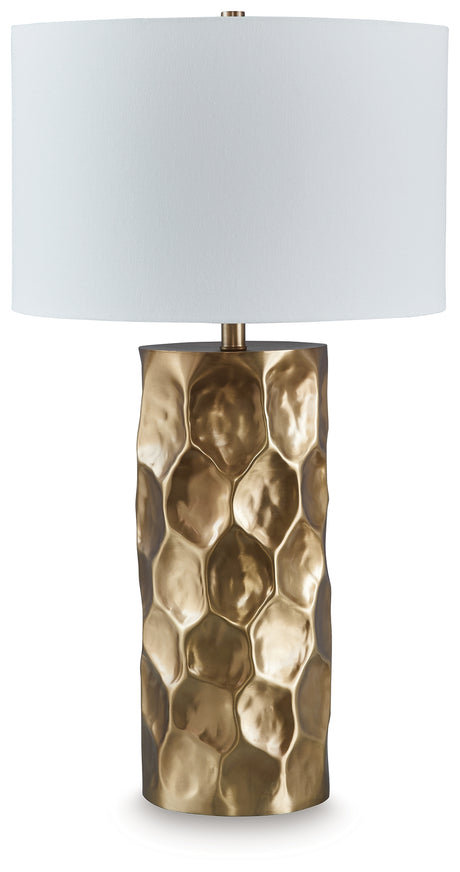 Marshawn Gold Finish Table Lamp from Ashley - Luna Furniture