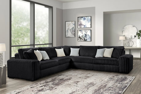 Marshmallow Black Oversized Sectional from Happy Homes - Luna Furniture