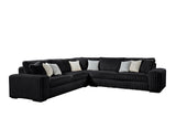 Marshmallow Black Oversized Sectional from Happy Homes - Luna Furniture