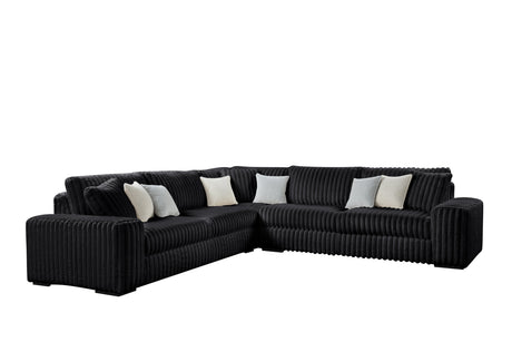 Marshmallow Black Oversized Sectional from Happy Homes - Luna Furniture