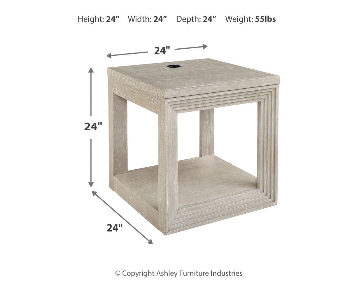 Marxhart Coffee Table with 2 End Tables in Bisque from Ashley - Luna Furniture