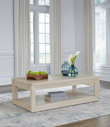 Marxhart Coffee Table with 2 End Tables in Bisque from Ashley - Luna Furniture