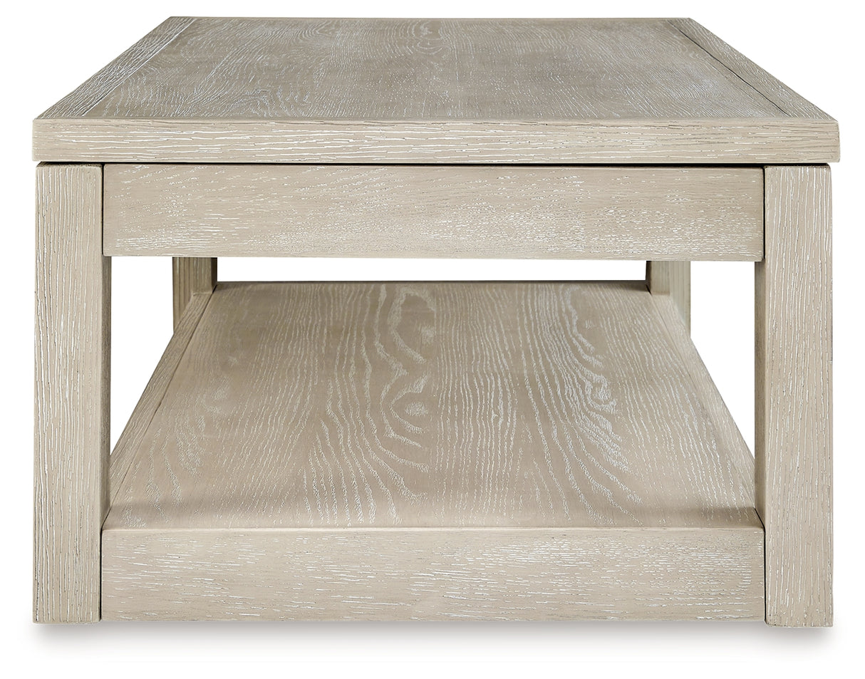 Marxhart Coffee Table with 2 End Tables in Bisque from Ashley - Luna Furniture