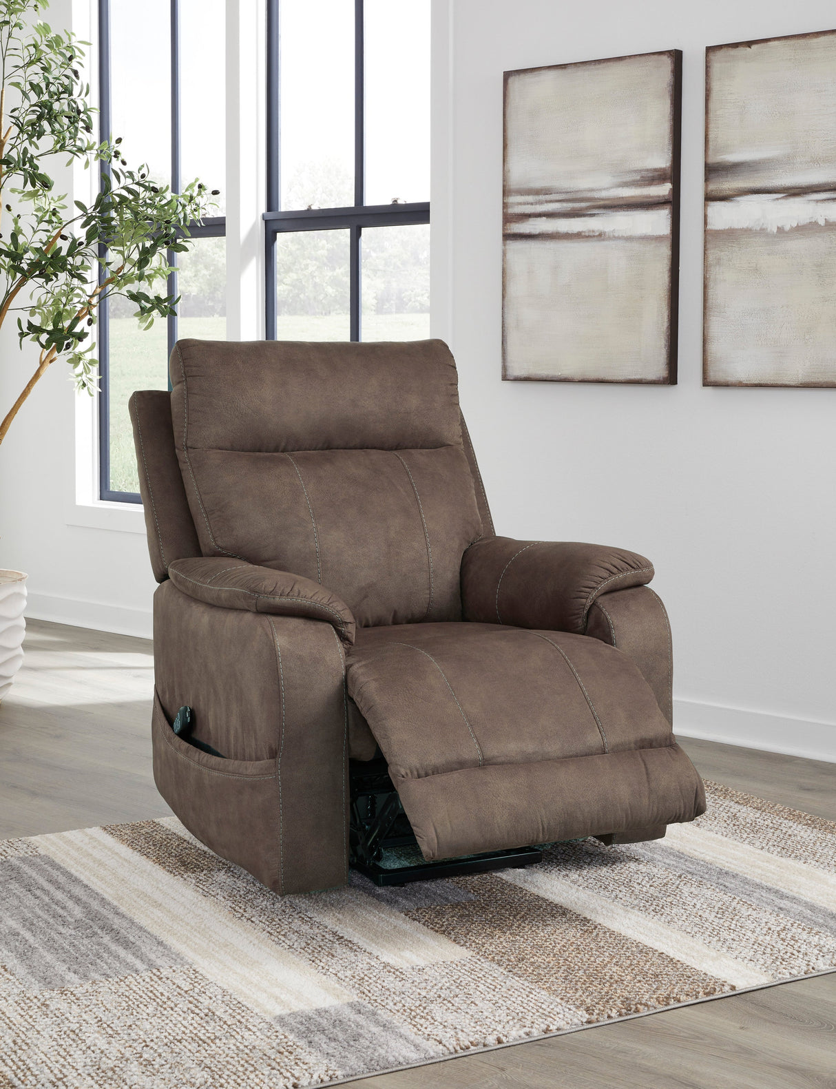 Rehodes Espresso Power Lift Recliner from Happy Homes - Luna Furniture