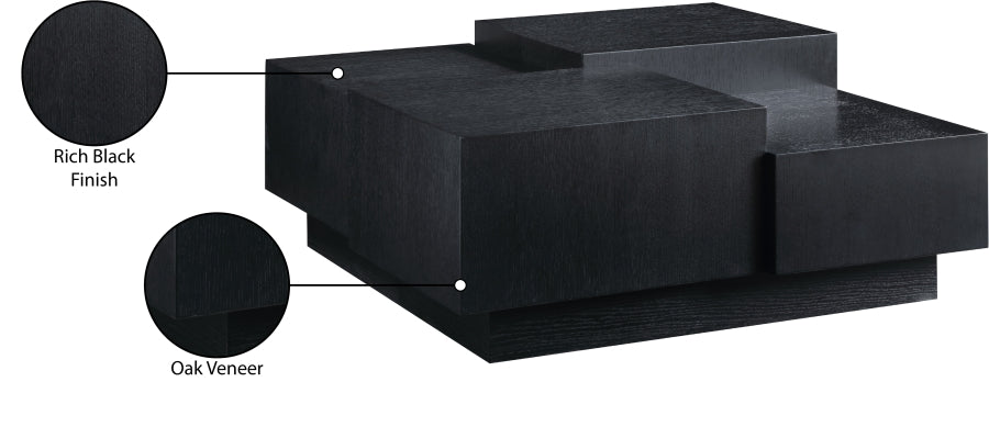 Mateo Coffee Table in Black from Meridian - Luna Furniture