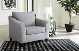 Mathonia Chair and Ottoman in Smoke - PKG015447