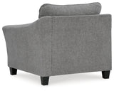 Mathonia Chair and Ottoman in Smoke - PKG015447