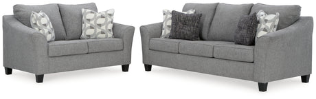 Mathonia Sofa and Loveseat in Smoke - PKG015448