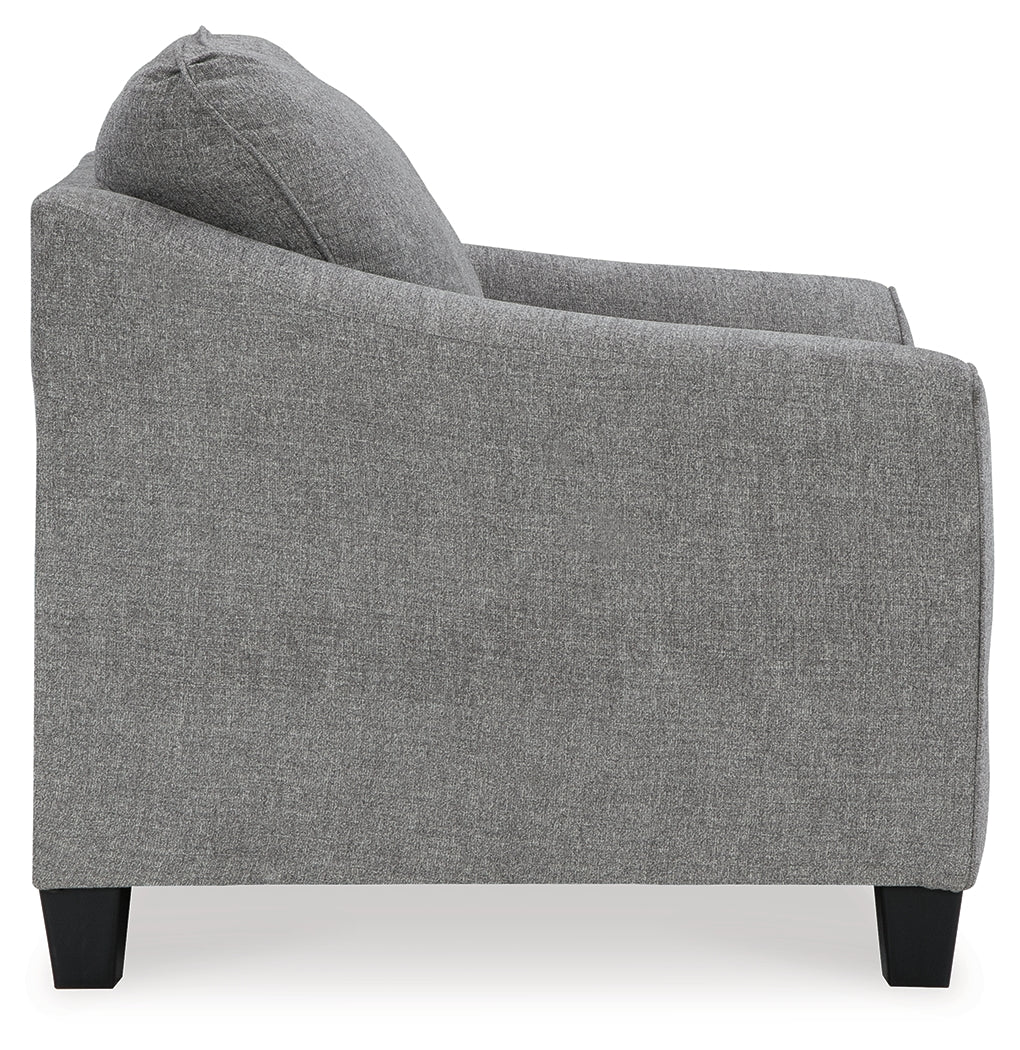 Mathonia Sofa, Loveseat, Chair and Ottoman in Smoke - PKG015449