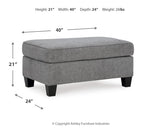 Mathonia Sofa, Loveseat, Chair and Ottoman in Smoke - PKG015449