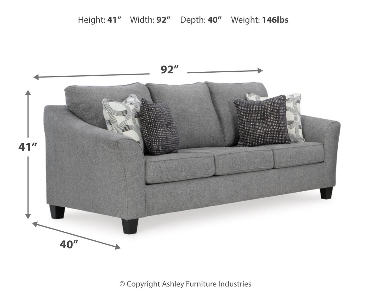 Mathonia Sofa, Loveseat, Chair and Ottoman in Smoke - PKG015449