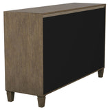 Matisse 4-drawer Dining Sideboard Buffet Cabinet with Rattan Cabinet Doors Brown from Coaster - Luna Furniture