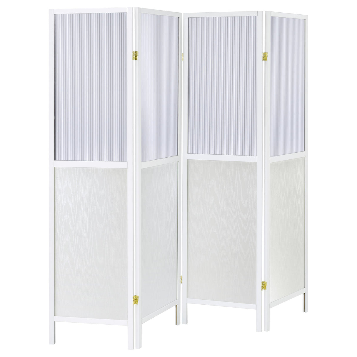 Mattison 4-Panel Room Divider Folding Shoji Screen White from Coaster - Luna Furniture