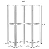 Mattison 4-Panel Room Divider Folding Shoji Screen White from Coaster - Luna Furniture