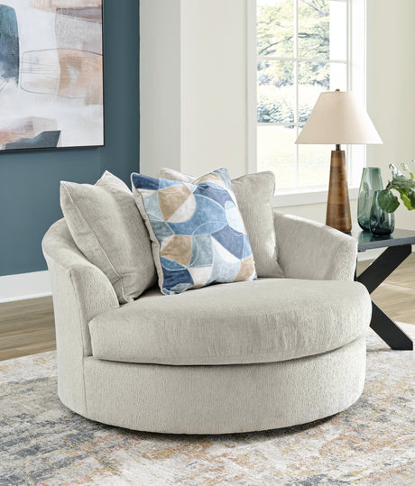 Maxon Place Stone Oversized Swivel Accent Chair - 3300421