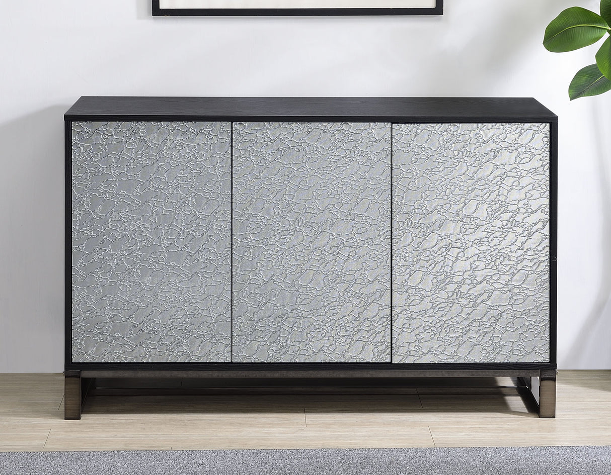 Mazie 3-Door SIdeboard with Patterned Mirror Doors from Steve Silver - Luna Furniture