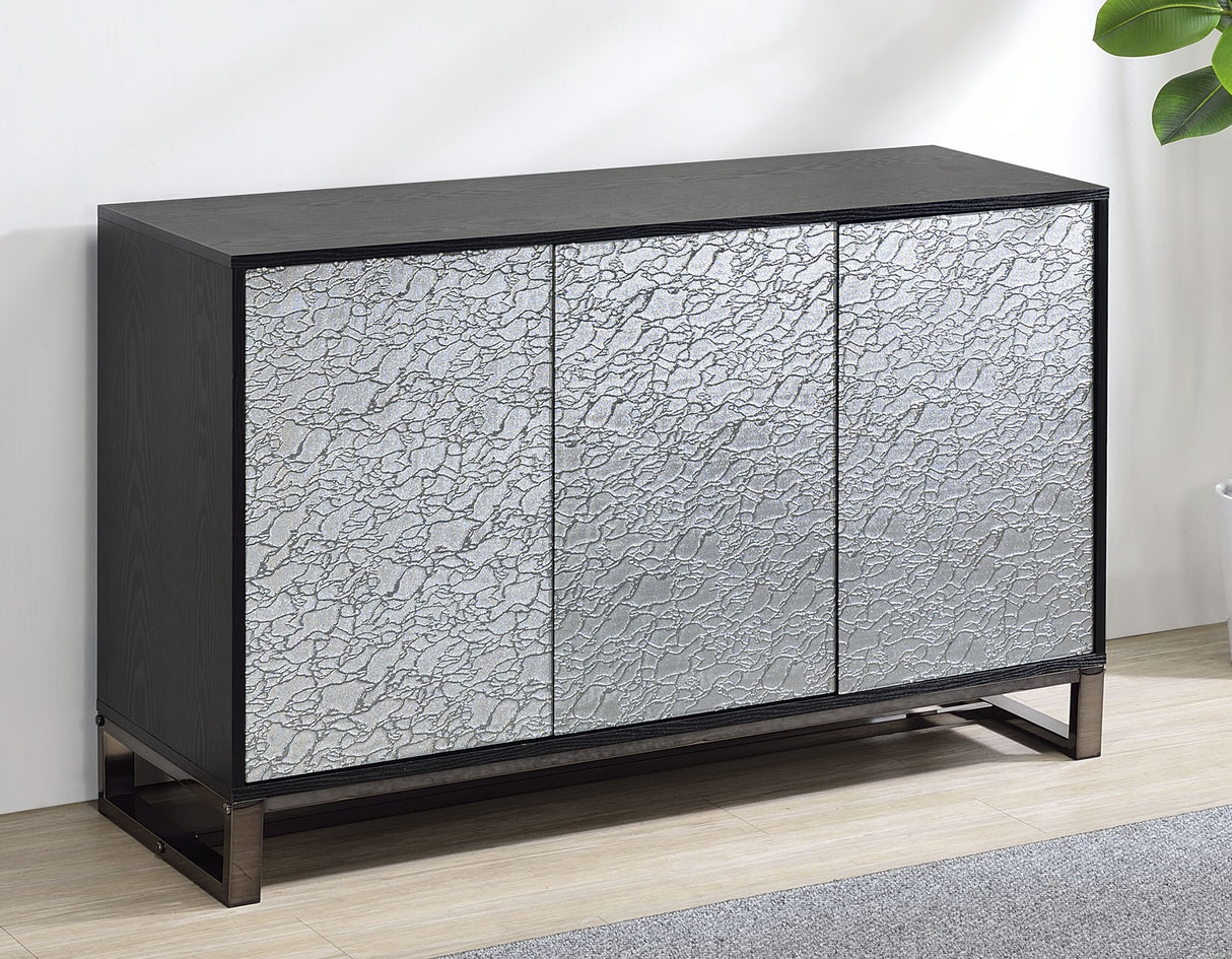 Mazie 3-Door SIdeboard with Patterned Mirror Doors from Steve Silver - Luna Furniture