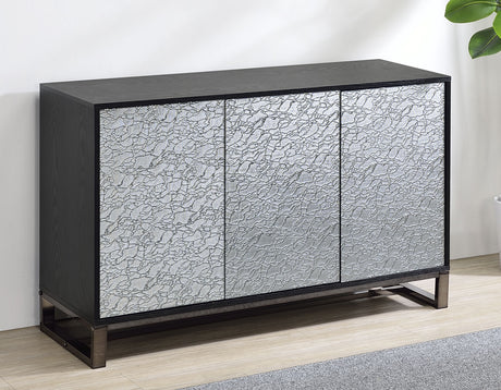 Mazie 3-Door SIdeboard with Patterned Mirror Doors - MZ300SB