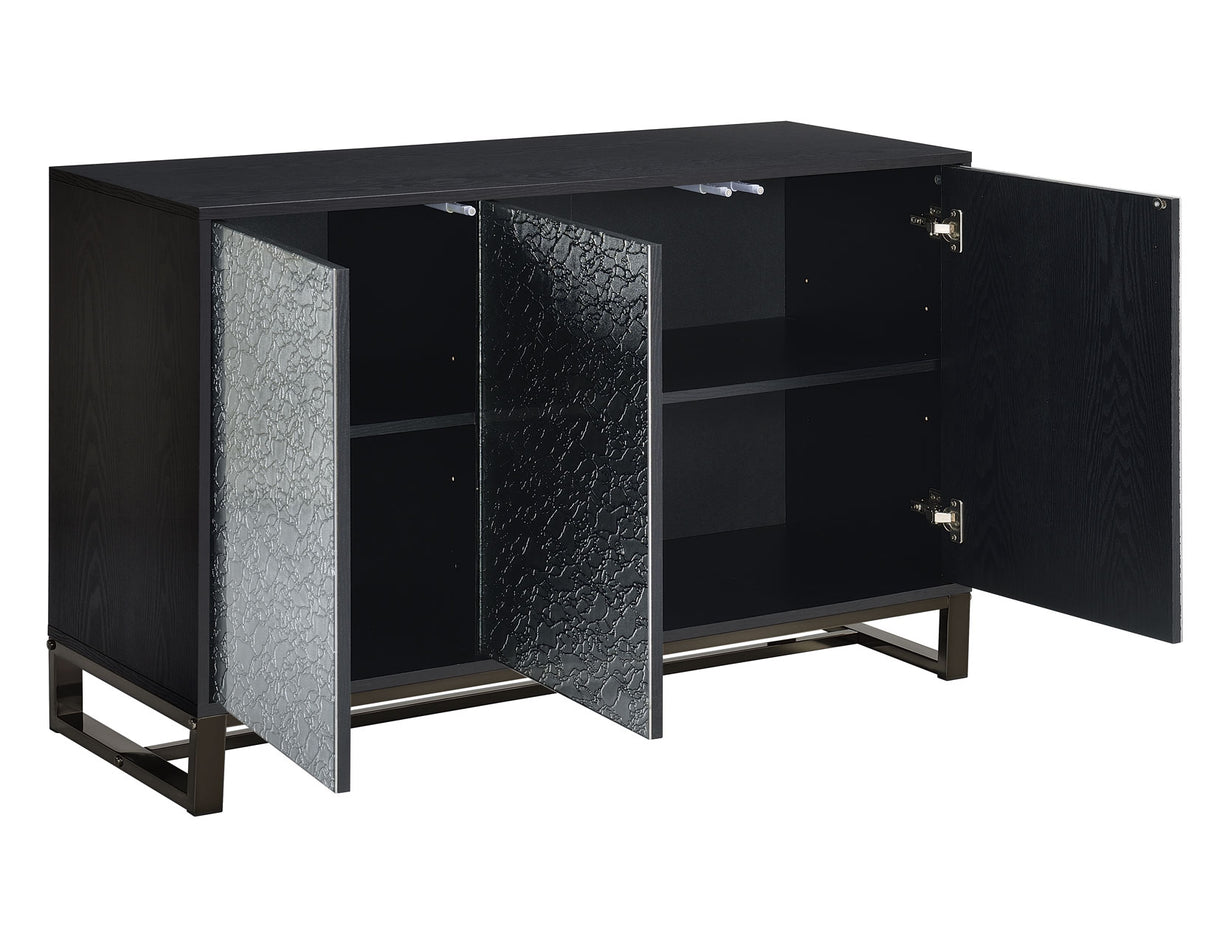 Mazie 3-Door SIdeboard with Patterned Mirror Doors from Steve Silver - Luna Furniture