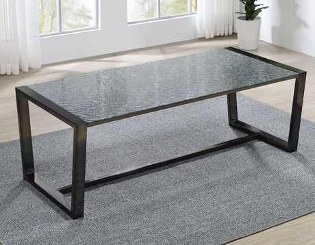 Mazie Coffee Table with Patterned Mirror Top - MZ300C