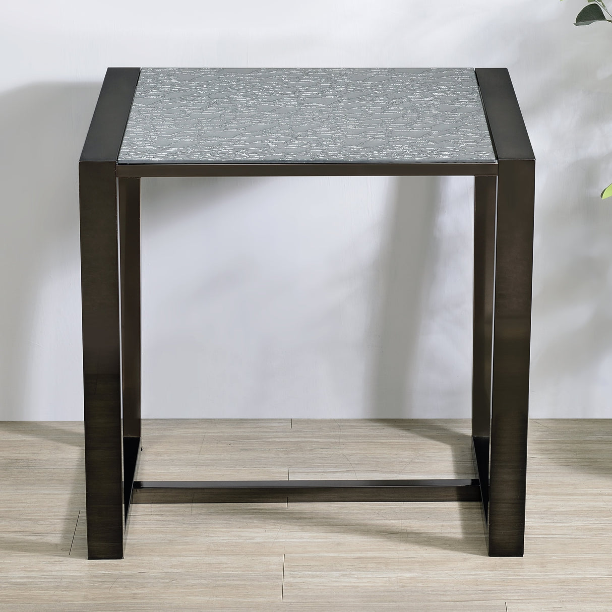 Mazie End Table with Patterned Mirror Top from Steve Silver - Luna Furniture